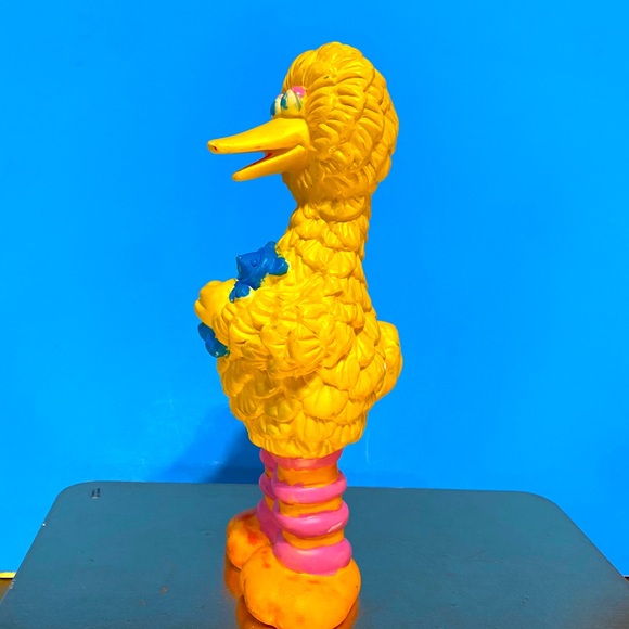 SESAME STREET 1990’s BIG BIRD JIM HENSON MUPPET HARD PLASTIC FIGURE HAND PAINTED - Picture 9 of 15
